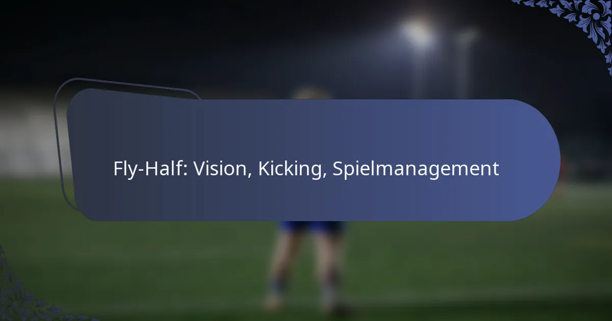 Fly-Half: Vision, Kicking, Spielmanagement