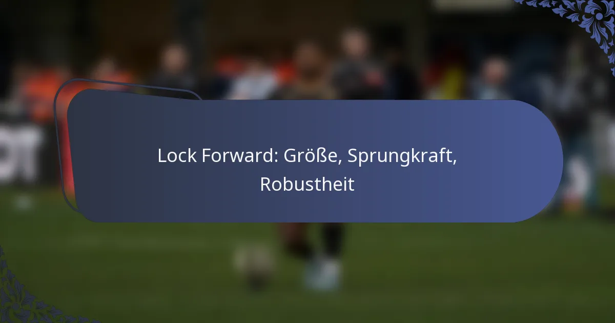 Lock Forward: Größe, Sprungkraft, Robustheit