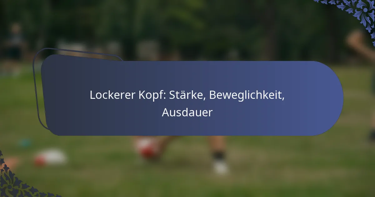 Lockerer Kopf: Stärke, Beweglichkeit, Ausdauer