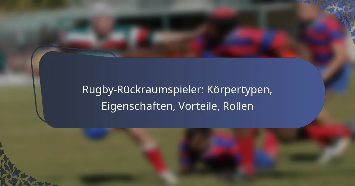 Rugby-Rückraumspieler: Körpertypen, Eigenschaften, Vorteile, Rollen