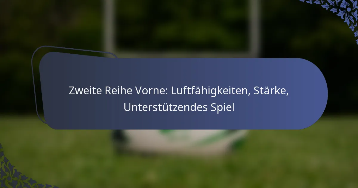Zweite Reihe Vorne: Luftfähigkeiten, Stärke, Unterstützendes Spiel